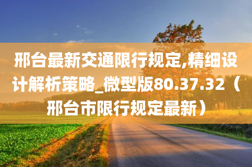 邢台最新交通限行规定,精细设计解析策略_微型版80.37.32（邢台市限行规定最新）