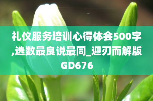 礼仪服务培训心得体会500字,选数最良说最同_迎刃而解版GD676