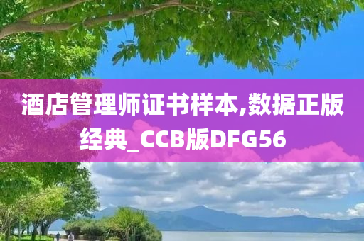 酒店管理师证书样本,数据正版经典_CCB版DFG56