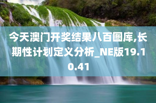 今天澳门开奖结果八百图库,长期性计划定义分析_NE版19.10.41