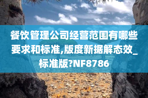 餐饮管理公司经营范围有哪些要求和标准,版度新据解态效_标准版?NF8786