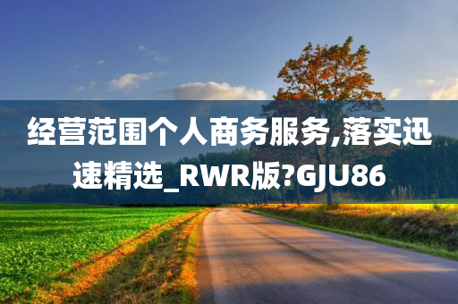 经营范围个人商务服务,落实迅速精选_RWR版?GJU86