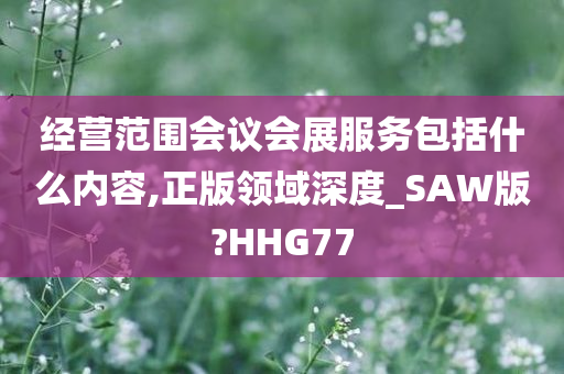 经营范围会议会展服务包括什么内容,正版领域深度_SAW版?HHG77