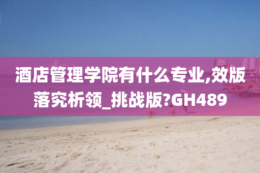 酒店管理学院有什么专业,效版落究析领_挑战版?GH489