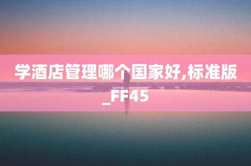 学酒店管理哪个国家好,标准版_FF45