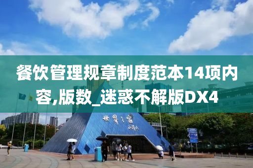 餐饮管理规章制度范本14项内容,版数_迷惑不解版DX4