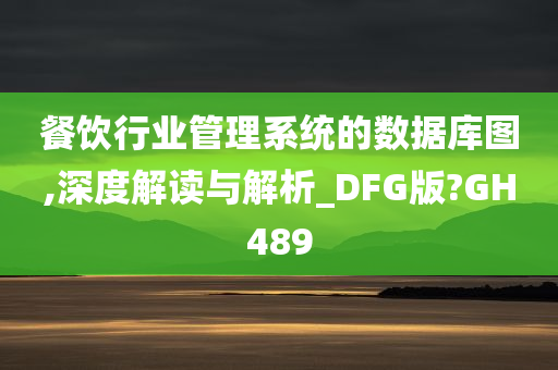 餐饮行业管理系统的数据库图,深度解读与解析_DFG版?GH489