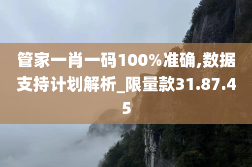 管家一肖一码100%准确,数据支持计划解析_限量款31.87.45