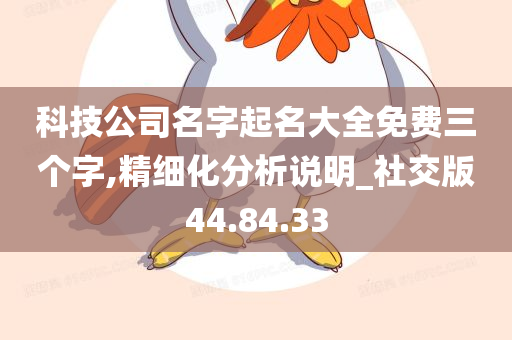 科技公司名字起名大全免费三个字,精细化分析说明_社交版44.84.33