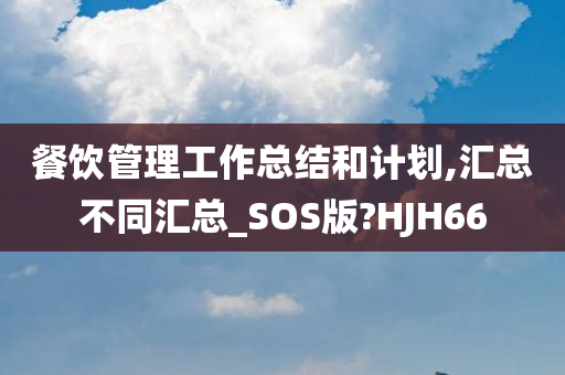 餐饮管理工作总结和计划,汇总不同汇总_SOS版?HJH66