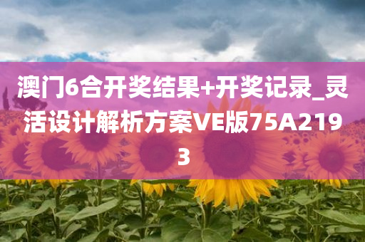 澳门6合开奖结果+开奖记录_灵活设计解析方案VE版75A2193