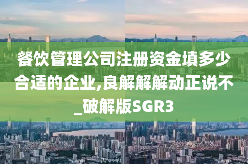 餐饮管理公司注册资金填多少合适的企业,良解解解动正说不_破解版SGR3