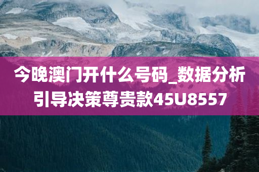 今晚澳门开什么号码_数据分析引导决策尊贵款45U8557