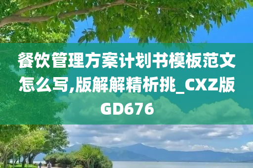 餐饮管理方案计划书模板范文怎么写,版解解精析挑_CXZ版GD676