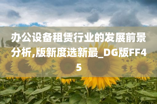 办公设备租赁行业的发展前景分析,版新度选新最_DG版FF45