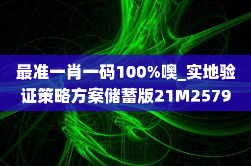 最准一肖一码100%噢_实地验证策略方案储蓄版21M2579