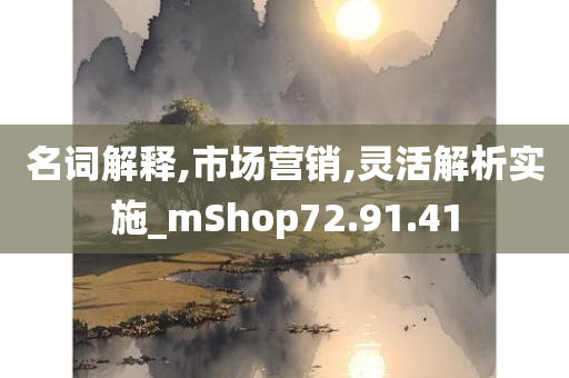 名词解释,市场营销,灵活解析实施_mShop72.91.41