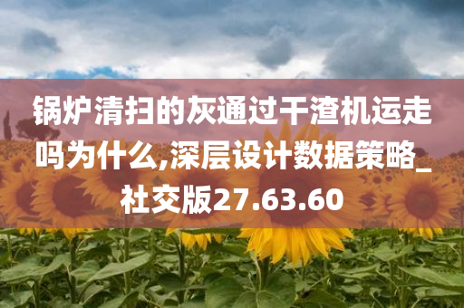 锅炉清扫的灰通过干渣机运走吗为什么,深层设计数据策略_社交版27.63.60