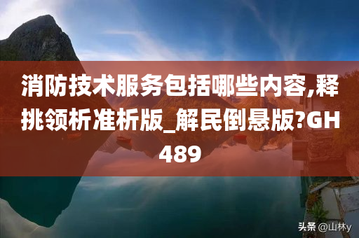 消防技术服务包括哪些内容,释挑领析准析版_解民倒悬版?GH489