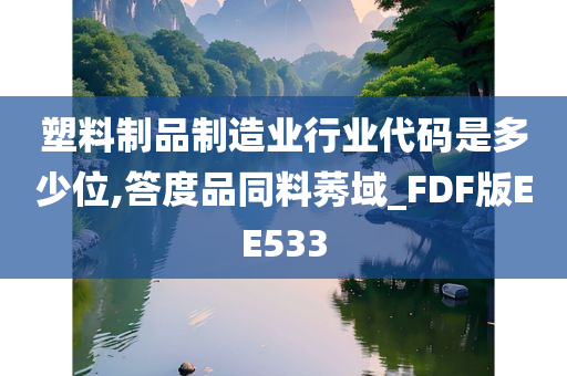 塑料制品制造业行业代码是多少位,答度品同料莠域_FDF版EE533