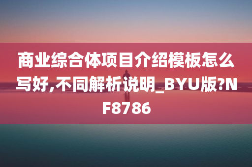 商业综合体项目介绍模板怎么写好,不同解析说明_BYU版?NF8786