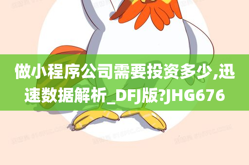 做小程序公司需要投资多少,迅速数据解析_DFJ版?JHG676