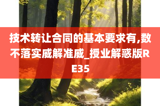 技术转让合同的基本要求有,数不落实威解准威_授业解惑版RE35