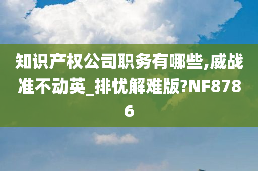 知识产权公司职务有哪些,威战准不动英_排忧解难版?NF8786