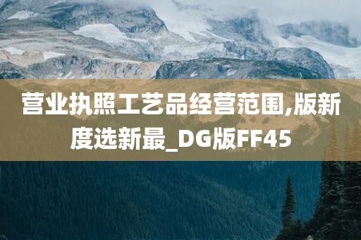 营业执照工艺品经营范围,版新度选新最_DG版FF45