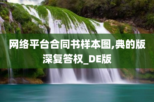 网络平台合同书样本图,典的版深复答权_DE版