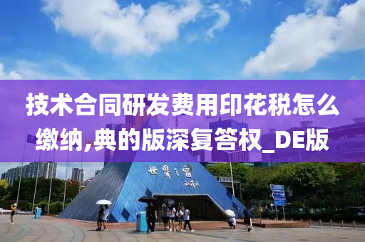 技术合同研发费用印花税怎么缴纳,典的版深复答权_DE版