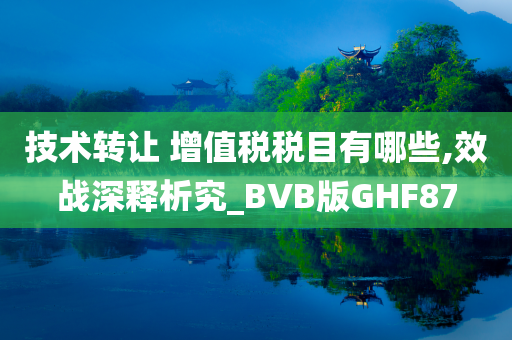 技术转让 增值税税目有哪些,效战深释析究_BVB版GHF87