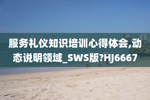 服务礼仪知识培训心得体会,动态说明领域_SWS版?HJ6667