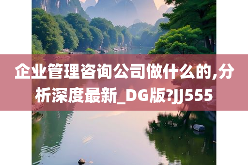 企业管理咨询公司做什么的,分析深度最新_DG版?JJ555