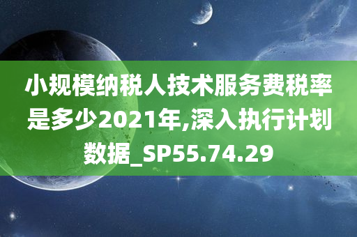 小规模纳税人技术服务费税率是多少2021年,深入执行计划数据_SP55.74.29