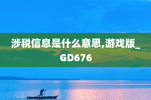 涉税信息是什么意思,游戏版_GD676