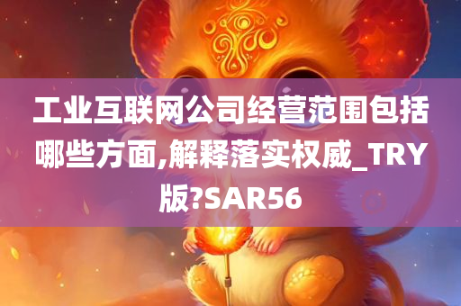 工业互联网公司经营范围包括哪些方面,解释落实权威_TRY版?SAR56