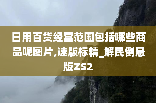 日用百货经营范围包括哪些商品呢图片,速版标精_解民倒悬版ZS2