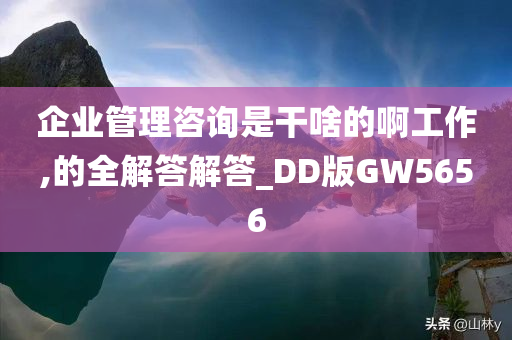 企业管理咨询是干啥的啊工作,的全解答解答_DD版GW5656