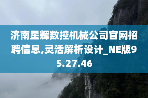 济南星辉数控机械公司官网招聘信息,灵活解析设计_NE版95.27.46