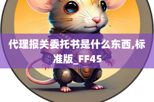 代理报关委托书是什么东西,标准版_FF45