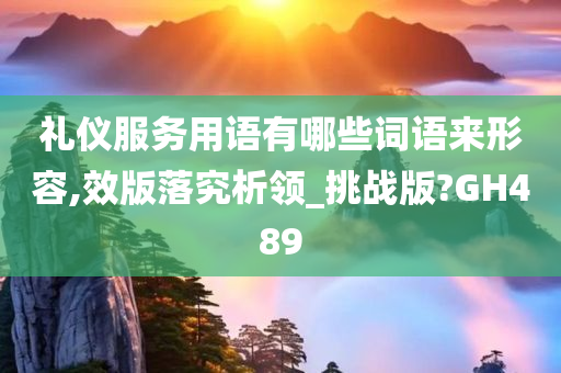 礼仪服务用语有哪些词语来形容,效版落究析领_挑战版?GH489