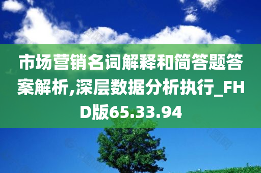 市场营销名词解释和简答题答案解析,深层数据分析执行_FHD版65.33.94