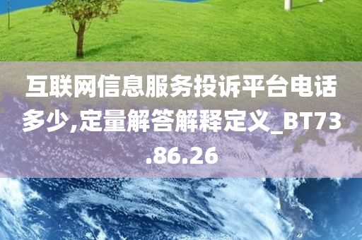 互联网信息服务投诉平台电话多少,定量解答解释定义_BT73.86.26