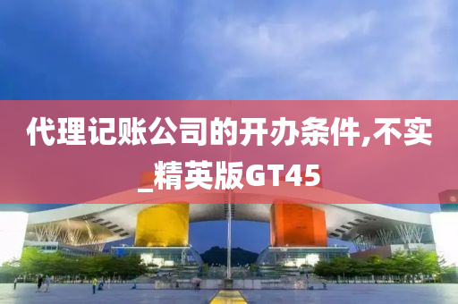 代理记账公司的开办条件,不实_精英版GT45