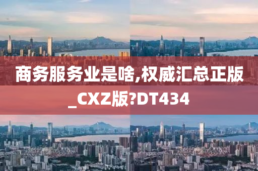 商务服务业是啥,权威汇总正版_CXZ版?DT434