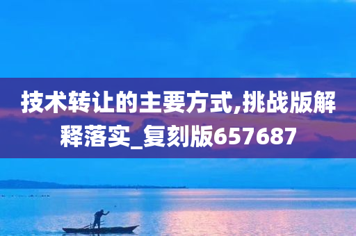 技术转让的主要方式,挑战版解释落实_复刻版657687