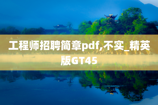 工程师招聘简章pdf,不实_精英版GT45