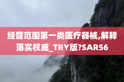 经营范围第一类医疗器械,解释落实权威_TRY版?SAR56