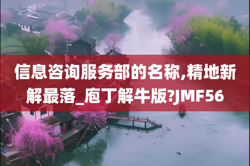 信息咨询服务部的名称,精地新解最落_庖丁解牛版?JMF56